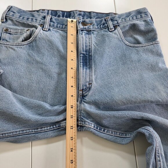 Blue Bay Jeans VTG Mens 34x34 (33) Blue Straight Leg Cotton Western Distressed - Picture 6 of 16